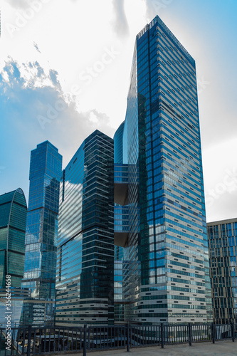 MOSCOW, RUSSIA, June 05, 2020: View of the skyscrapers of the Moscow-City complex
