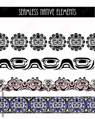 abstract background native north american set