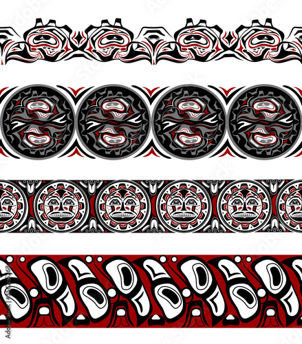 abstract background native north american set