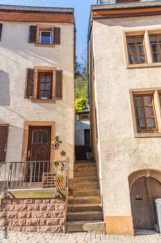 Narrow stairs between two houses in Vianden  Luxembourg
