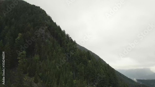 4K Aerial footage of Teneriffe Falls in Washington State