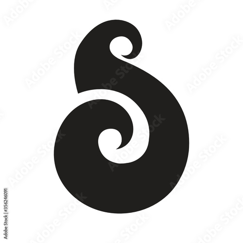 Matau. Maori symbol, fish hook, represent prosperity, abundance, fertility and strength