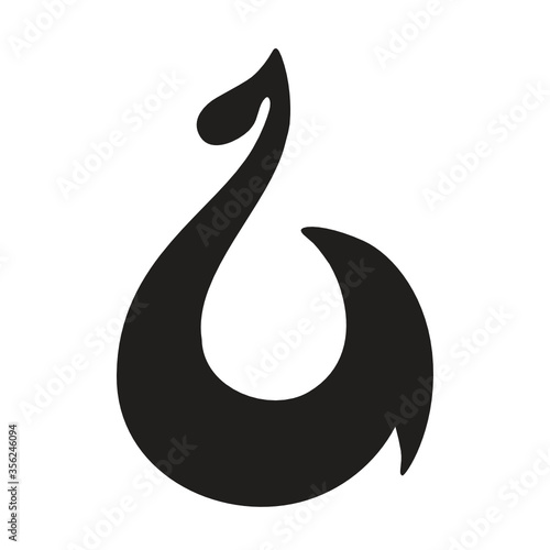Matau. Maori symbol, fish hook, represent prosperity, abundance, fertility and strength photo