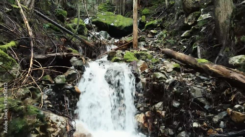 4K Aerial footage of the forest around Teneriffe Falls in Washington State