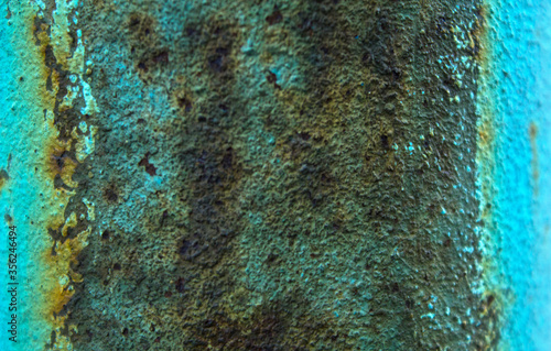 rusty metal texture with green paint