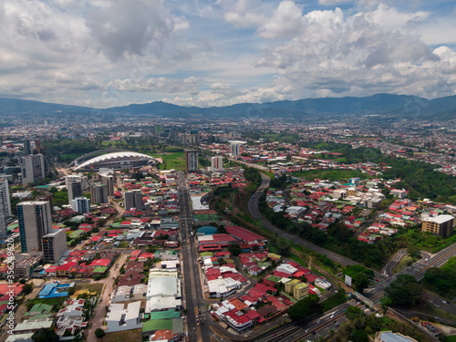Beautiful Aerial view of  San Jose Costa Rica Down Town