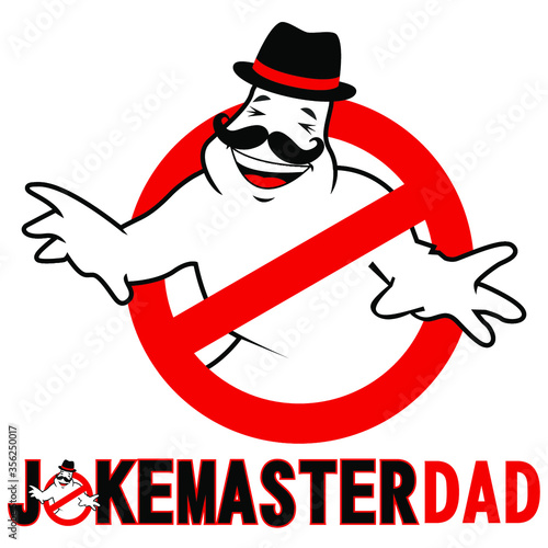 Εκτύπωση καμβά Joke master dad greeting card or tshirt print for father's day and birthday gift