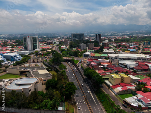 Beautiful Aerial view of San Jose Costa Rica Down Town