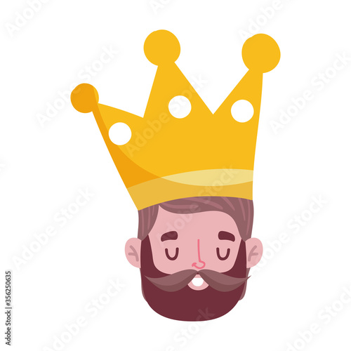 fathers day, face man with character celebration isolated icon
