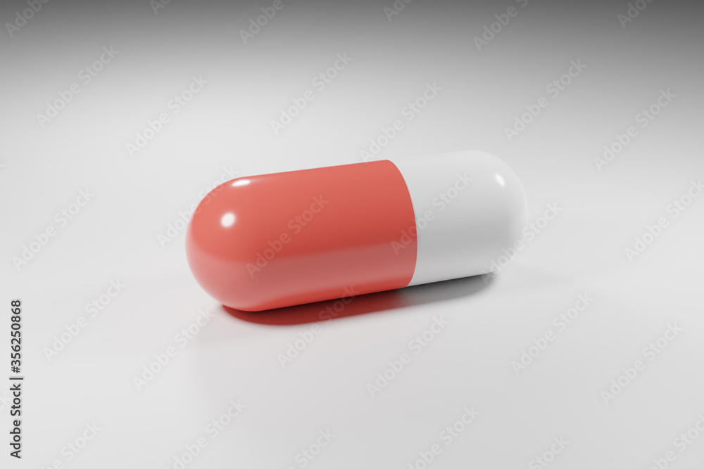 Isolated capsule on white background. Isolated capsule on white background.