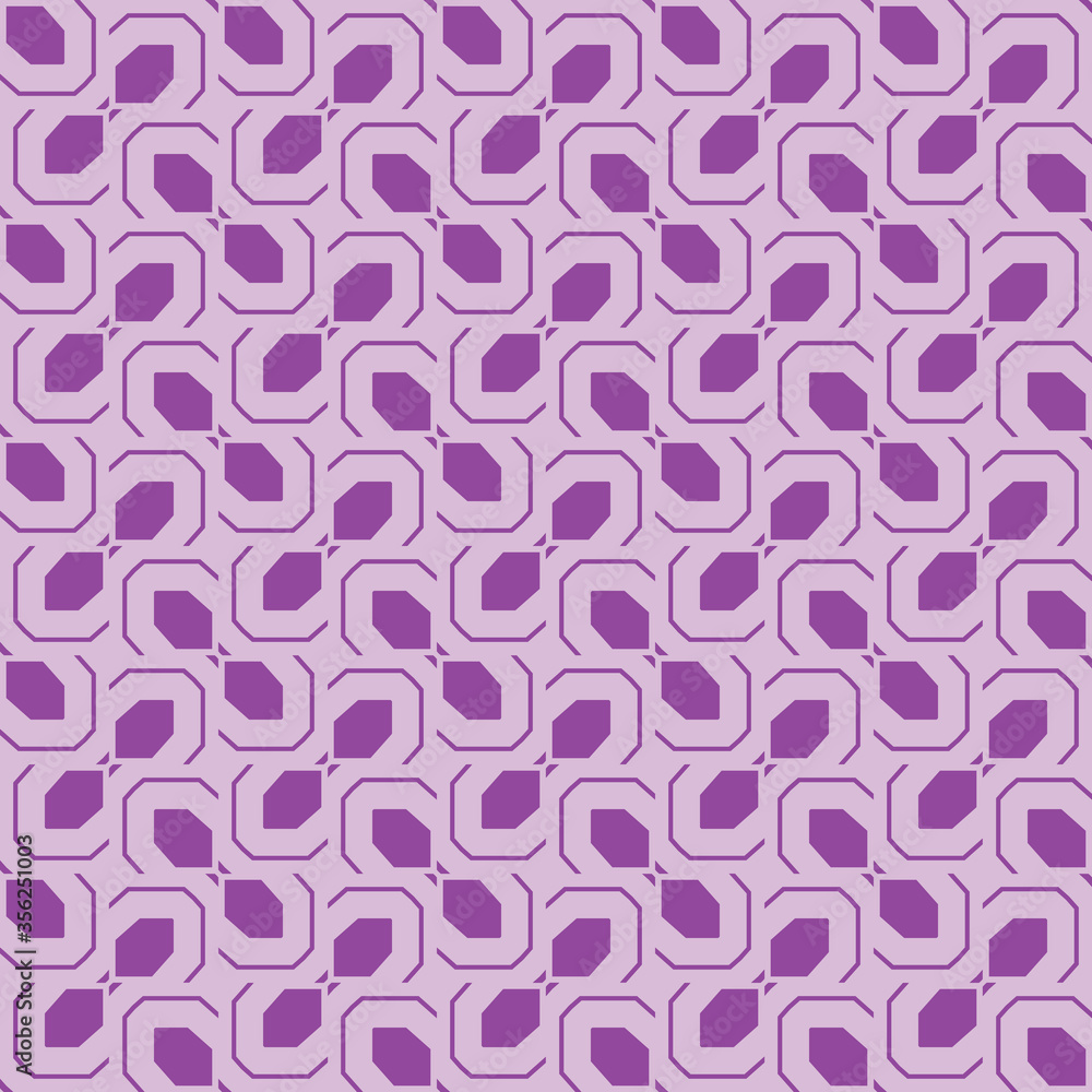 Vector seamless pattern texture background with geometric shapes, colored, purple colors.
