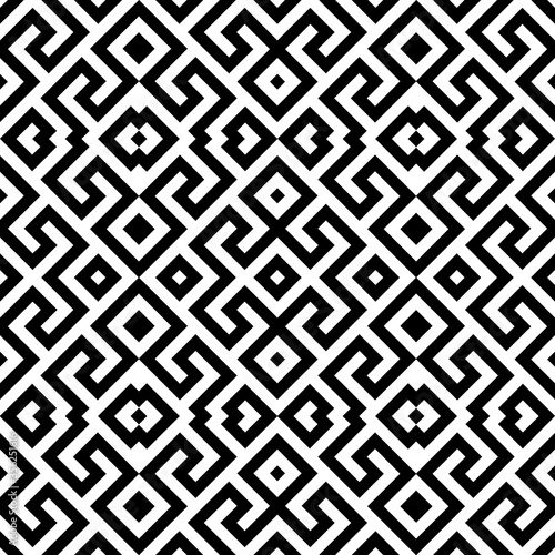 Seamless pattern with ethnic ornament. Embroidery background. Tribal wallpaper. Ethnical folk image. Tribe motif. Ancient mosaic. Digital paper, web design, textile print, backdrop. Vector art work.