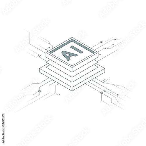 Isometric AI Graphic