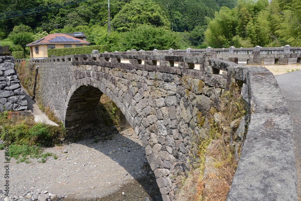 二俣橋　石造りの橋　熊本県美里