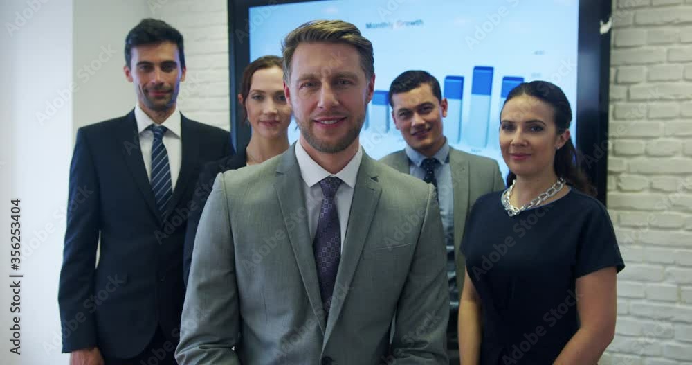 MS PAN Portrait of smiling business people / Covent Garden, London, England, United Kingdom