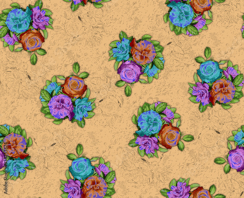 abstract flower pattern with colorful background for multi purpose use