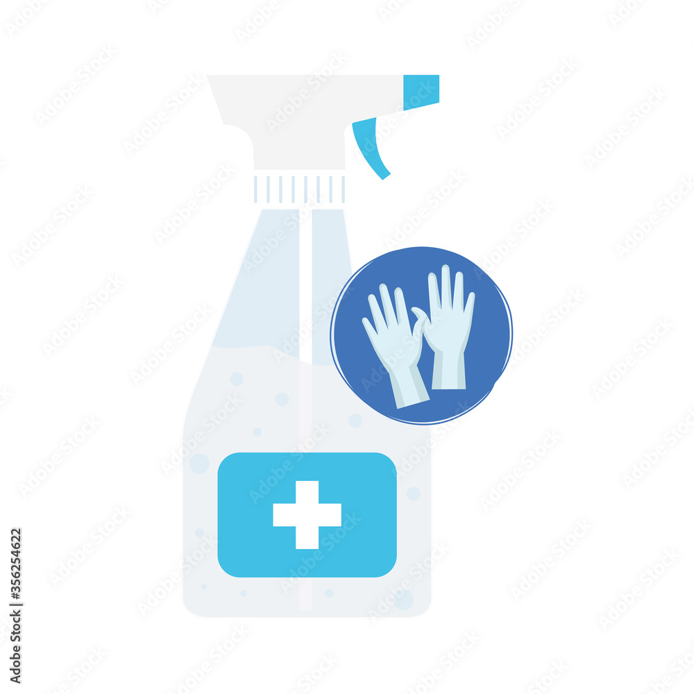 Hands sanitizer bottle and gloves design, Disinfects clean antibacterial and hygiene theme Vector illustration Hands sanitizer bottle and gloves design, Disinfects clean antibacterial and hygiene theme Vector illustration