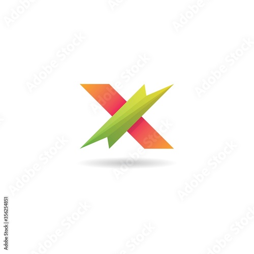 initial x logo design vector, icon, element, template