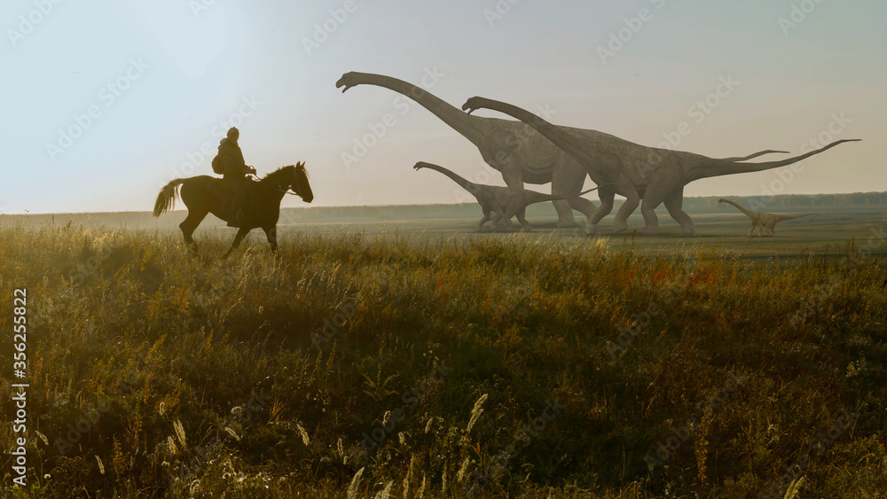 dinosaur landscape realistic