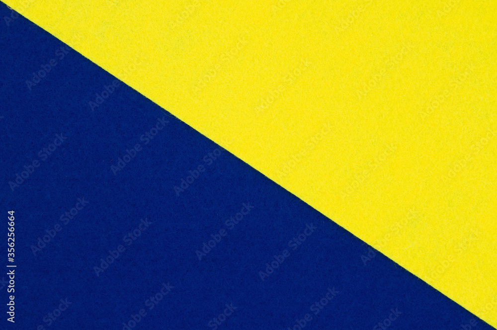 Blue and yellow felt material background Blue and yellow felt material background