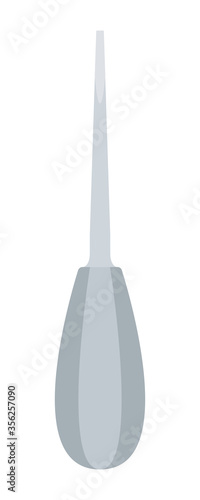 Dental elevator vector icon flat