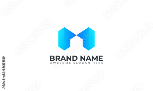 Free Download M modern letter logo design | M logo | M logo design template - GFXLoad