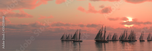 Photo sailboat sailing in the sea