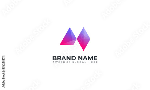Free Download M modern letter logo design | M logo | M logo design template - GFXLoad