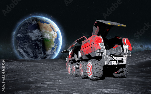 Fotografie, Obraz Moon rover on the