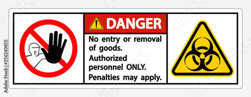 Danger Quarantine Holding Area Sign Isolated On White Background,Vector Illustration EPS.10