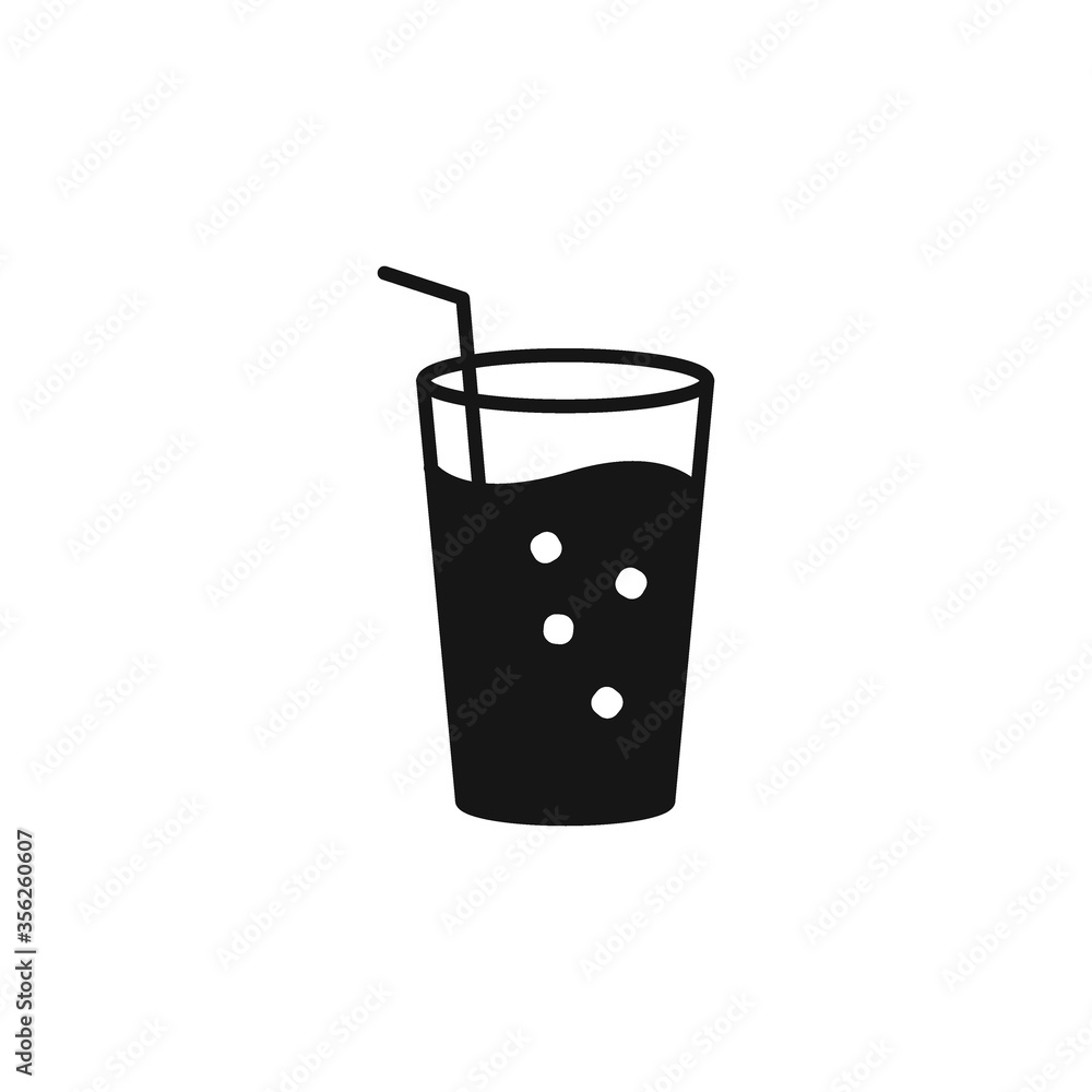 Drink glass icon flat vector illustration Drink glass icon flat vector illustration
