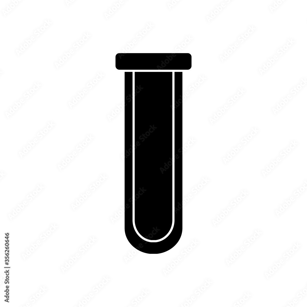 test tube icon, silhouette style test tube icon, silhouette style