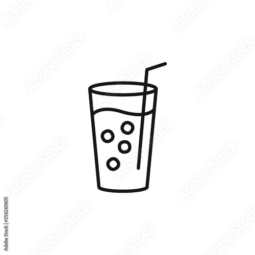 Drink glass icon flat vector illustration