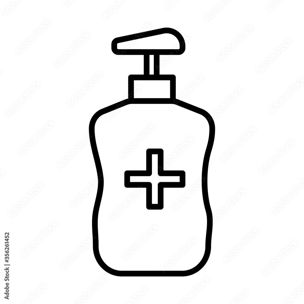 antibacterial soap bottle line icon antibacterial soap bottle line icon
