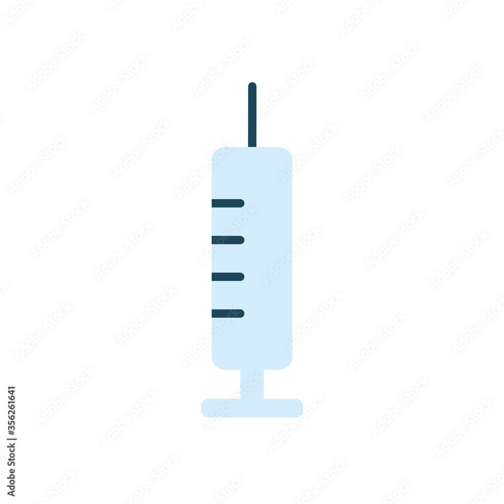 medical syringe icon, flat style medical syringe icon, flat style