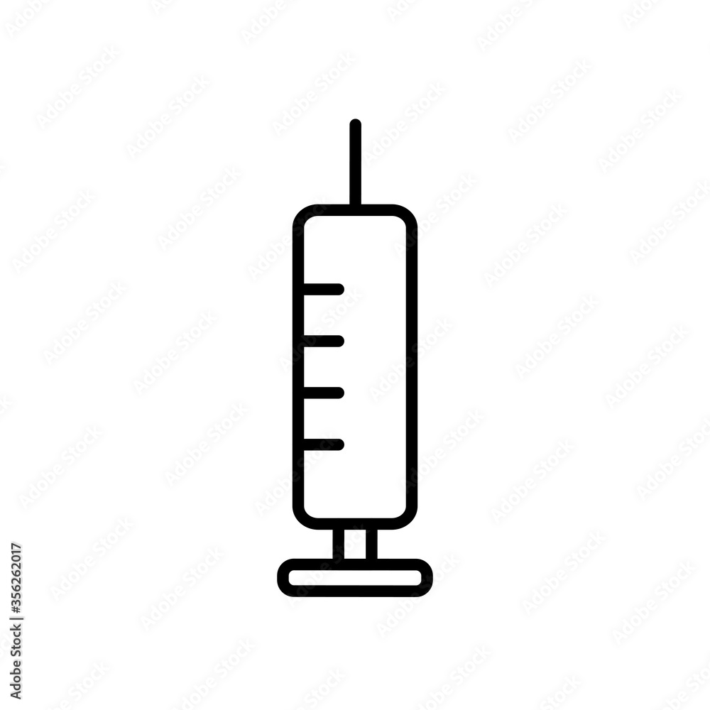 medical syringe icon, line style medical syringe icon, line style