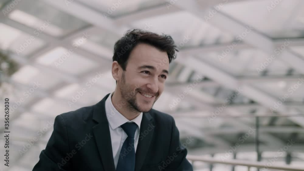 Businessman happy after signing the contract Businessman happy after signing the contract