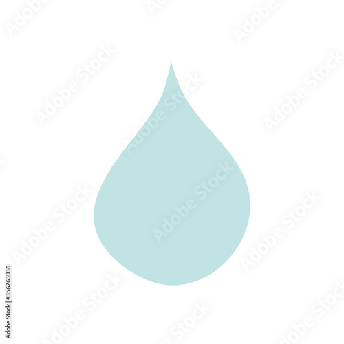 water drop icon, flat style