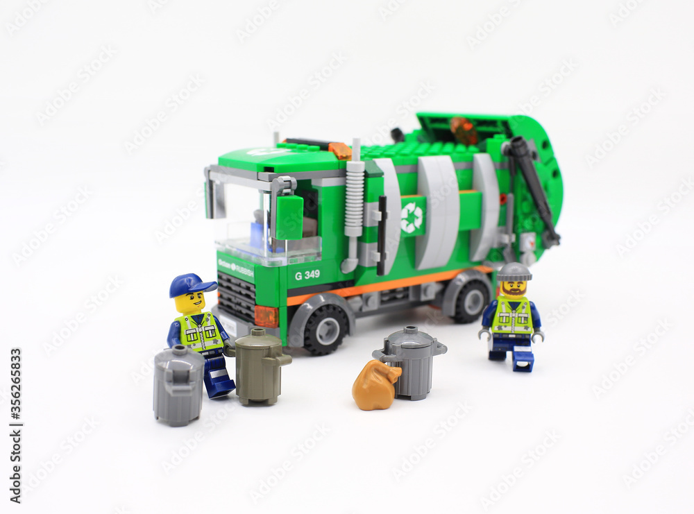 HONG KONG, MAY 25 Studio shot of Lego people, combine from different