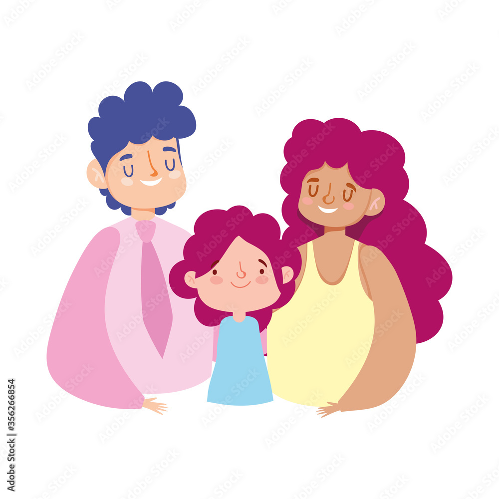 father mother little son boy character cartoon, family day father mother little son boy character cartoon, family day