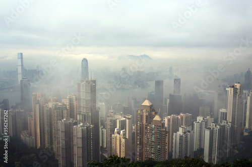 hong kong foggy scenes