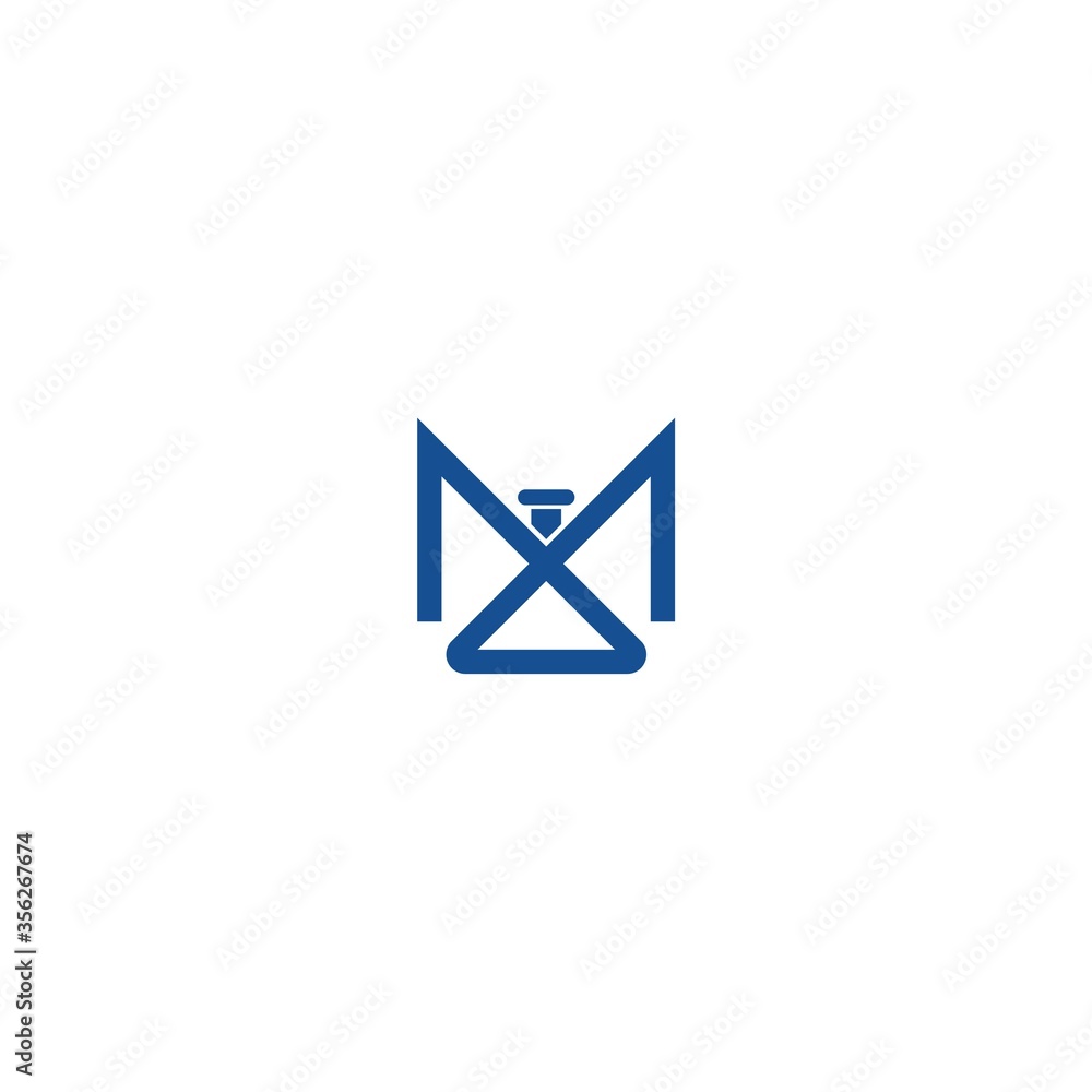 Laboratory Flask On Letter Logo Design M Laboratory Flask On Letter Logo Design M
