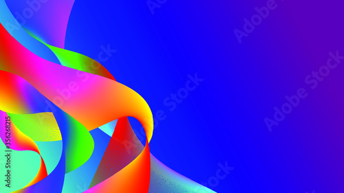 Abstract background pattern of multi-colored rainbow waves for gay pride