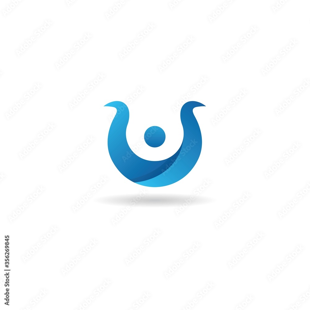 initial u with human logo design vector, symbol, icon, element, template initial u with human logo design vector, symbol, icon, element, template