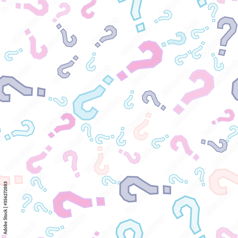 Quiz seamless pattern. Question marks, doubt, faq Quiz seamless pattern. Question marks, doubt, faq