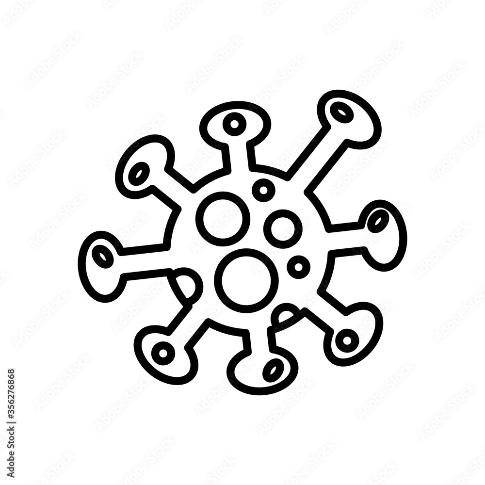 coronavirus symbol icon, line style coronavirus symbol icon, line style