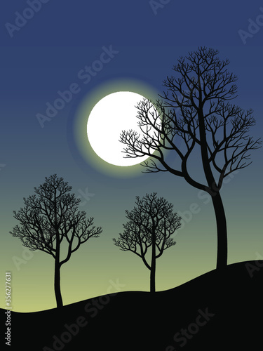 moon and tree © Johnster Designs