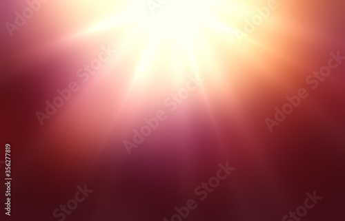 Bright shine top on red burgundy blur background.
