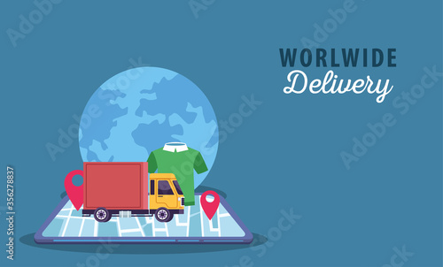 delivery service online with smartphone