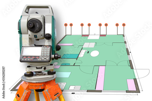 Surveyor. Measuring equipme...
